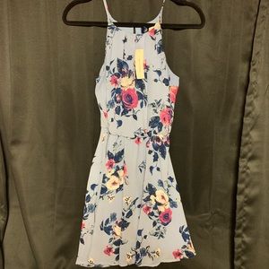 Never worn light blue floral dress